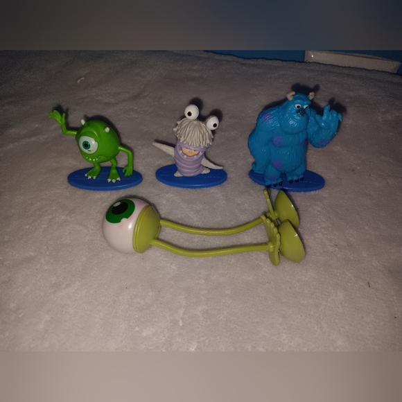 Disney Pixar 2019 Mattel Monsters Inc Mini Figures Lot of 4 Pre-owned - Picture 1 of 6